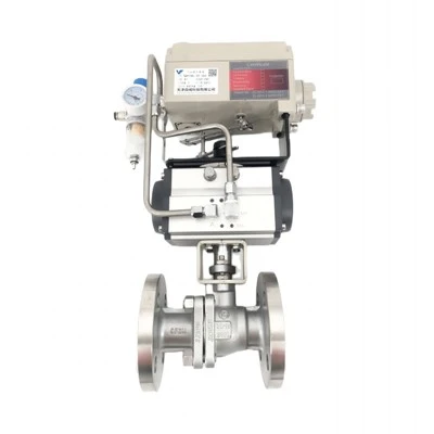 Pneumatický regulační kulový ventil